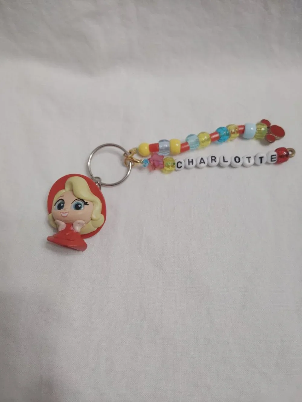 Disney Doorable Red outfit Charlotte Handmade Keychain